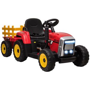 HOMCOM ELEKTRICKÝ traktor Dětský traktor s MP3 funkcí, 3–6 km/h, červený obraz