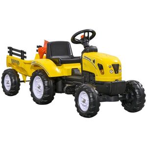 HOMCOM DĚTSKÉ ŠLAPACÍ AUTO, žluté, železo + plast obraz