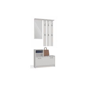 RAUMHIRSCH FURNITURE ŠATNÍK praktická šatníková sestava se zrcadlem bílá 85/180/24 obraz
