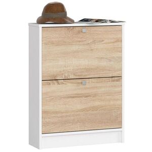 RAUMHIRSCH FURNITURE SKŘÍŇ NA BOTY Bílá, dub Sonoma 80/60/20 obraz
