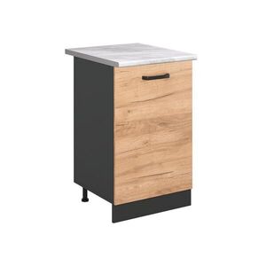 Vicco SPODNÍ SKŘÍŇKA KUCHYŇSKÉ LINKY R-Line, Zlatý mocný dub/Antracit, 50 cm pracovná doska Mramor obraz