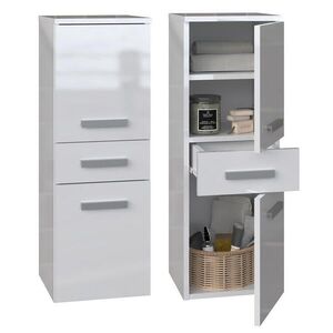 RAUMHIRSCH FURNITURE KOUPELNOVÁ SKŘÍŇKA Bílá, lesklá bílá 30/85/30 obraz