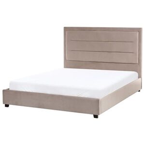Beliani POSTEL s roštem 140/200 cm Taupe Rouen obraz