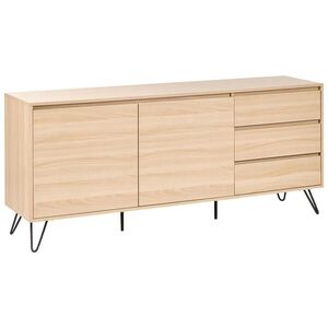 Beliani SIDEBOARD se 2 dveřmi Světle hnědý Cardigan obraz