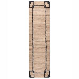 Beliani KOBEREC Černý/Béžový 80/300 cm Juta Gondia obraz