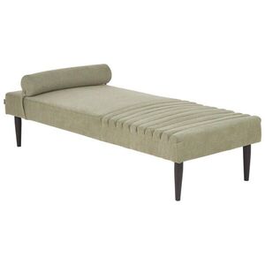 Beliani ČALOUNĚNÉ LEHÁTKO CHAISE LONGUE Látka Zelené Mauriac obraz