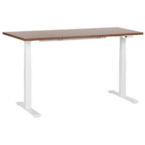 Beliani PSACÍ STŮL hnědobílý 160/72 cm elektrický výškově nastavitelný Destin III obraz
