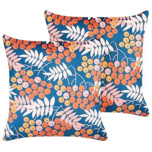 Beliani DEKORATIVNÍ POLŠTÁŘ sada 2 ks Barevný 45/45 cm Sumac obraz