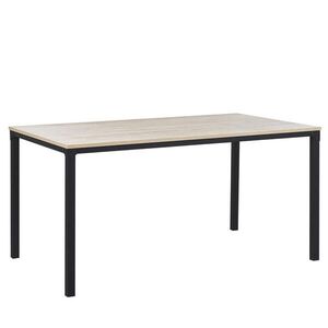 Beliani JÍDELNÍ STŮL 150/90/76 cm Světle hnědý, Černý Obdélníkový Hockley obraz