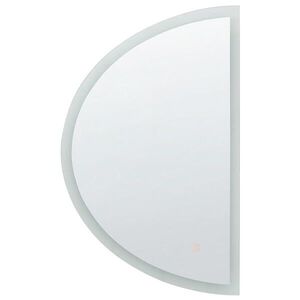 Beliani LED NÁSTĚNNÉ ZRCADLO půlkulaté 80 cm Stříbrné Bezons obraz