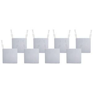 Beliani POLŠTÁŘ na zahradní židli sada 8 ks Světle šedý 46/46 cm Sassari Premium obraz