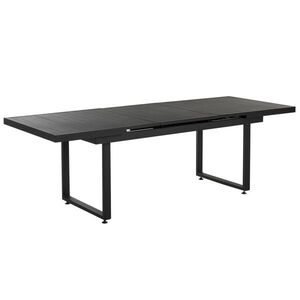 Beliani ZAHRADNÍ STŮL 180-240/90 cm Kov Černý Valcanetto obraz