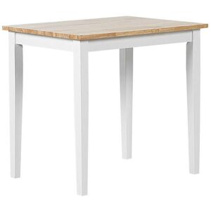 Beliani JÍDELNÍ STŮL Dřevo světle hnědý/bílý 80/80 cm Battersby obraz