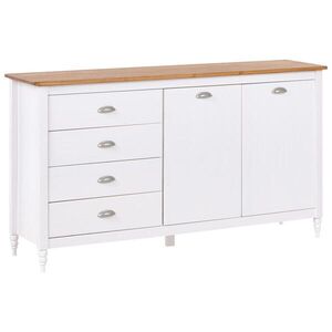 Beliani SIDEBOARD se 2 dveřmi Borovicové dřevo Bílý Shillington obraz