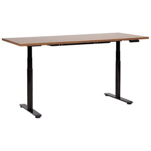 Beliani PSACÍ STŮL hnědočerný 180/72 cm elektrický výškově nastavitelný Destin IV obraz