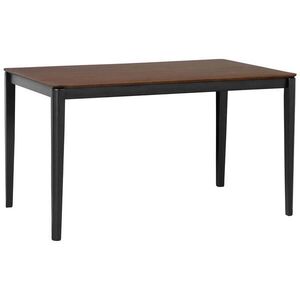 Beliani JÍDELNÍ STŮL 135/80/75 cm Tmavě hnědý, Černý Obdélníkový Cedar obraz