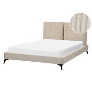 Beliani ČALOUNĚNÁ POSTEL 140/200 cm Taupe Melle obraz