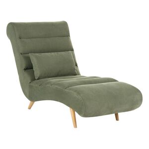 Beliani ČALOUNĚNÉ LEHÁTKO CHAISE LONGUE Látka Zelené Rives obraz