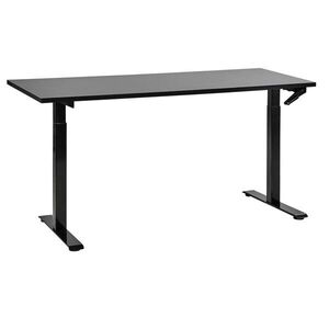 Beliani VÝŠKOVĚ NASTAVITELNÝ Psací stůl Manuell 160/72 cm Černý Destin III obraz