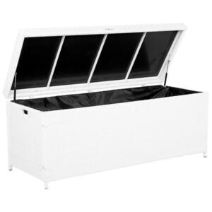 Beliani ÚLOŽNÝ BOX NA POLSTROVÁNÍ Ratan bílý 158/63 cm Modena obraz