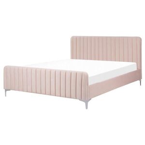 Beliani ČALOUNĚNÁ POSTEL 160/200 cm Pastelově růžová Lunan obraz