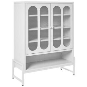 Beliani SIDEBOARD se 2 dveřmi Kov Bílý Soletta obraz