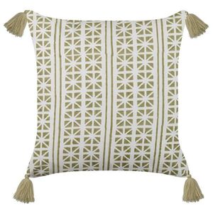 Beliani DEKORATIVNÍ POLŠTÁŘ Světle zelený 45/45 cm Syringa obraz