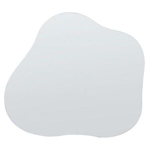 Beliani NÁSTĚNNÉ ZRCADLO Stříbrné 50/55 cm Bagneux obraz