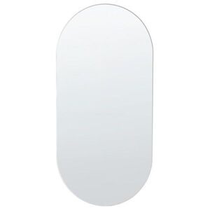 Beliani NÁSTĚNNÉ ZRCADLO oválné 40/80 cm Stříbrné Alfortville obraz
