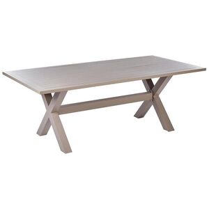Beliani ZAHRADNÍ STŮL 200/105 cm Kov Taupe Cascais obraz