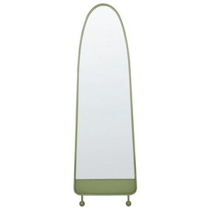 Beliani NÁSTĚNNÉ ZRCADLO Kov zelené 45/146 cm Parnay obraz