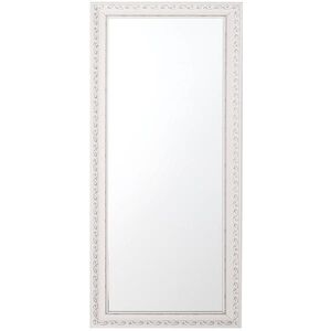 Beliani NÁSTĚNNÉ ZRCADLO bílé/stříbrné obdélníkové 50/130 cm Mauleon obraz