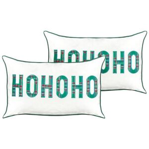 Beliani DEKORATIVNÍ polštář sada 2 ks Bílý 50/30 cm Joycandy obraz