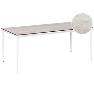 Beliani ZAHRADNÍ STŮL 180/90 cm Holzoptik Světle šedý Sovareto obraz