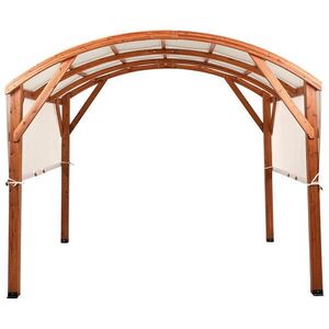 Beliani ZAHRADNÍ PAVILON Jedlové dřevo 303/300 cm Hnědý/Béžový Scopello obraz