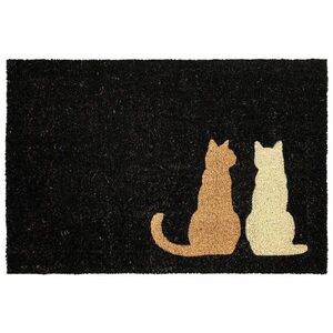Beliani ROHOŽKA Černá 60/90 cm Katze Kokosová vlákna Napalit obraz