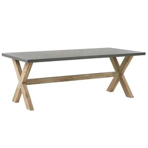 Beliani ZAHRADNÍ STŮL Vláknocement šedý 200/100 cm Olbia obraz