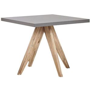 Beliani ZAHRADNÍ STŮL Vláknocement šedý 90/90 cm Olbia obraz