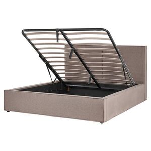 Beliani ČALOUNĚNÁ POSTEL 160/200 cm Taupe Moissac obraz