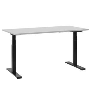 Beliani PSACÍ STŮL šedý/černý 130/72/63-128 cm Destin obraz