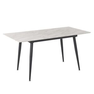Beliani JÍDELNÍ STŮL 120-150/80/75 cm Bílý černý Obdélníkový Eftalia obraz
