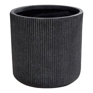 Beliani KVĚTINÁČ grafitově šedý kulatý 37/37/37 cm Oreoi obraz