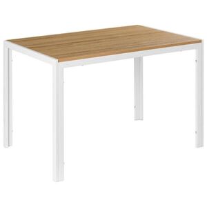 Beliani JÍDELNÍ STŮL Hnědý/Bílý 120/80 cm Mann obraz
