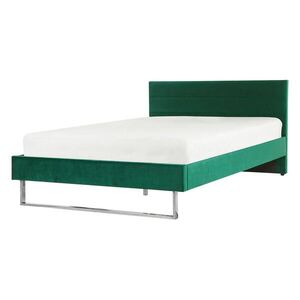 Beliani ČALOUNĚNÁ POSTEL 140/200 cm Zelená Bellou obraz