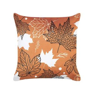 Beliani DEKORATIVNÍ POLŠTÁŘ Oranžový 45/45 cm Poinsettia obraz