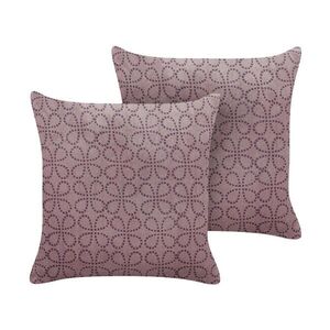 Beliani DEKORATIVNÍ POLŠTÁŘ sada 2 ks Růžový 45/45 cm Larkspur obraz