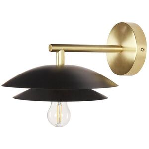 Beliani NÁSTĚNNÁ LAMPA Černá/Zlatá Lasolo obraz