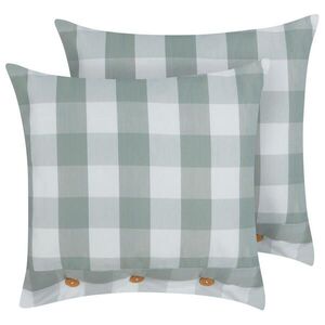 Beliani DEKORATIVNÍ polštář sada 2 ks Mátově zelený 45/45 cm Tamnine obraz