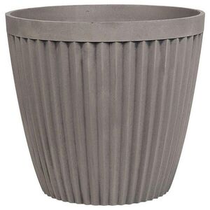 Beliani KVĚTINÁČ taupe kulatý 44/44/39 cm Poka obraz