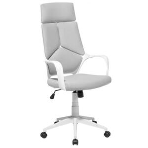 Beliani KANCELÁŘSKÁ ŽIDLE Polyester Bílá/Šedá Delight obraz